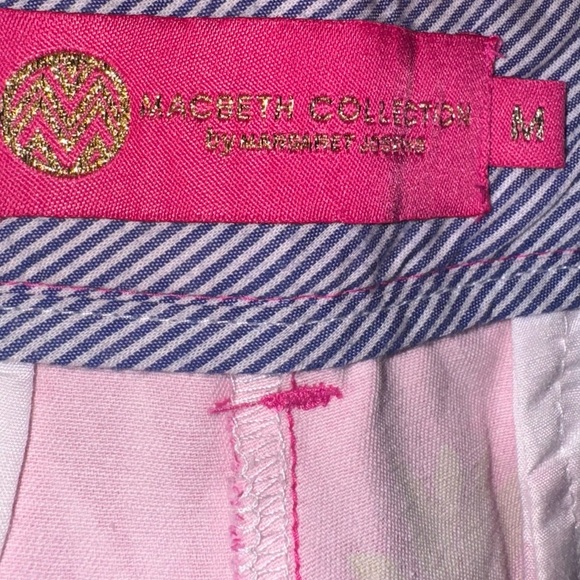 Macbeth Collection by Margaret Josephs Pink Pineapple High Waist Shorts - Picture 5 of 5